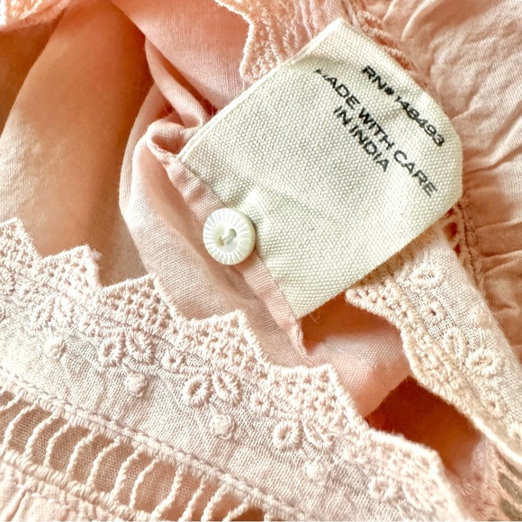 ✨💋SOLD💋 🌸🎀DÔEN ‘Maeve’ Organic Cotton Scalloped Edged Long Sleeve Top M✨ - Picture 14 of 16